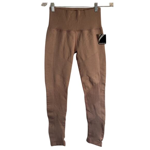 Marika Tek Leggings Women Size M Beige Mid-Rise Ankle Athleisure Fitness Gym NWT - Picture 1 of 7